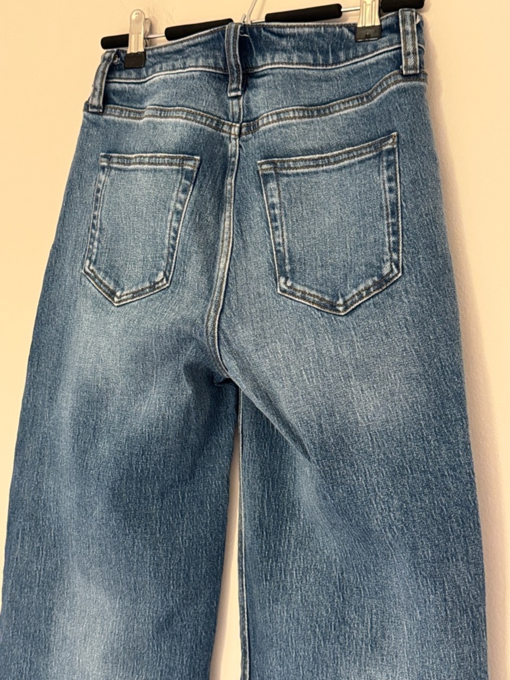 Quince High-Rise Wide-Leg Jeans in Medium Blue - Picture 13 of 15